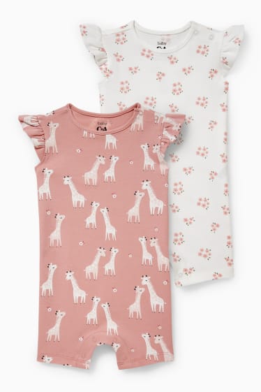 Babys - Set van 2 - babypyjama - crème wit