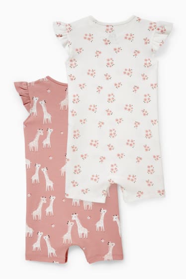 Bébés filles - Lot de 2 - pyjamas pour bébé - blanc crème