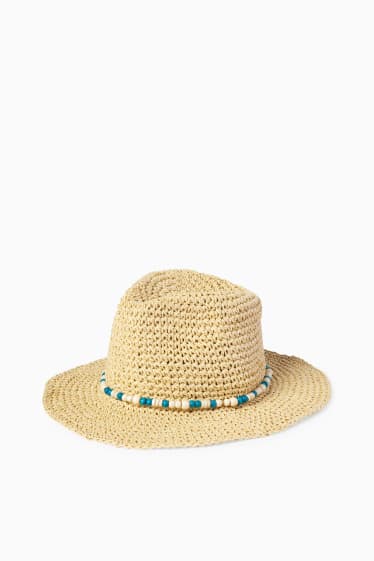 Femmes - CLOCKHOUSE - chapeau de paille - beige