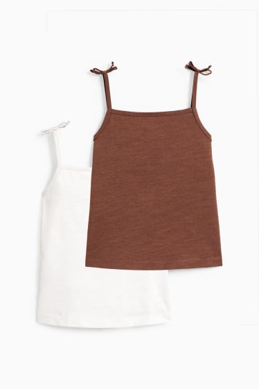 Enfants filles - Lot de 2 - hauts - blanc crème