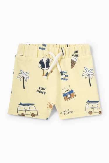 Bébés garçons - Short en molleton - à motifs - jaune clair