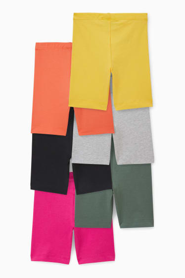 Kinderen: meisjes - Set van 6 - fietsbroek - donker rose