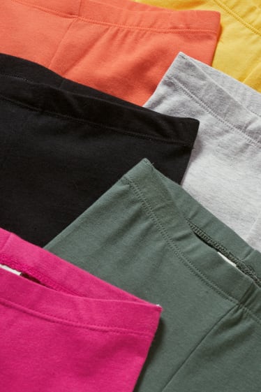 Kinderen: meisjes - Set van 6 - fietsbroek - donker rose