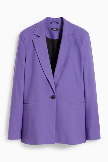 Women - Blazer - relaxed fit - purple