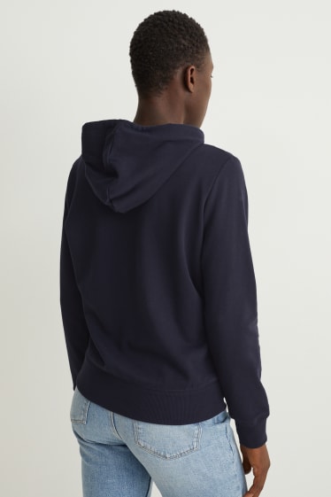 Dames - Basic hoodie - donkerblauw