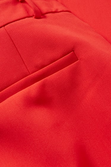 Femmes - Pantalon de bureau - high waist - wide leg - rouge