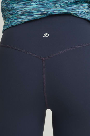 Femmes - Legging de sport - fonction de soutien - fitness - 4 Way Stretch - bleu foncé