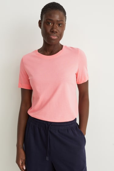 Femei - Tricou basic - roz