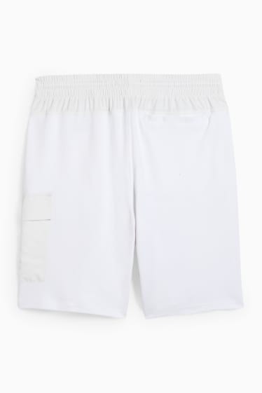 Uomo - Shorts in felpa cargo - bianco