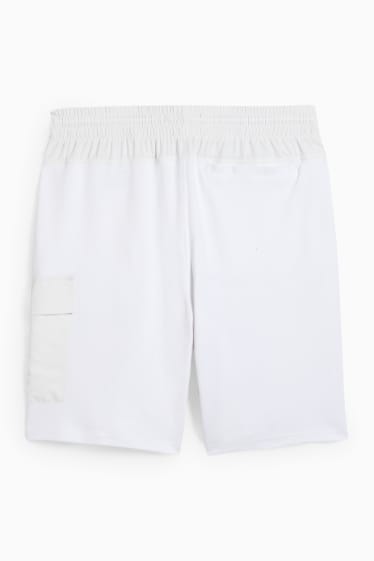 Heren - Cargo-sweatshorts - wit