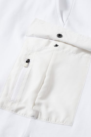 Uomo - Shorts in felpa cargo - bianco