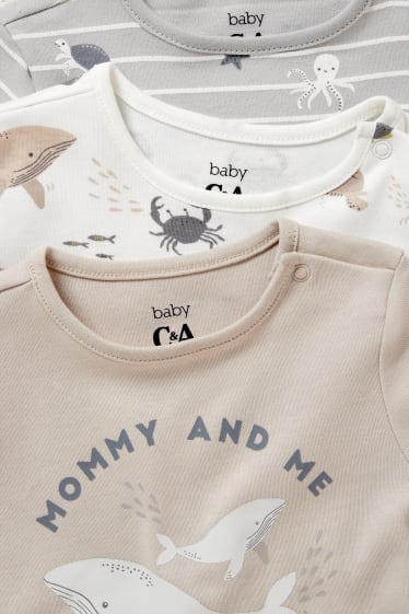 Unisexe - Lot de 3 - pyjamas bébé - gris clair