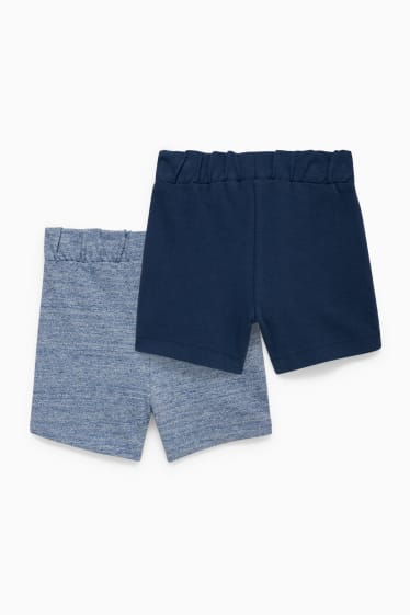 Bébés - Lot de 2 - shorts pour bébé - bleu foncé