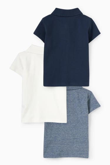 Baby Jungen - Multipack 3er - Baby-Poloshirt - cremeweiss