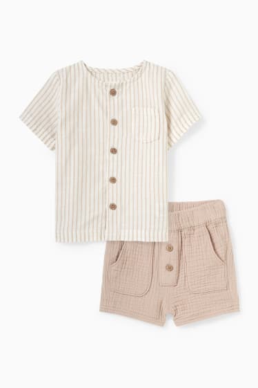 Bébés - Ensemble bébé - 2 pièces - beige