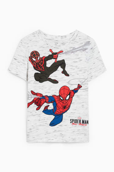 Kinder - Spider-Man - Kurzarmshirt - hellgrau-melange