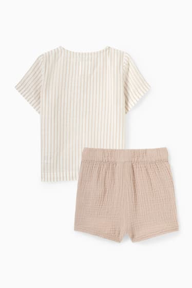 Bébés - Ensemble bébé - 2 pièces - beige