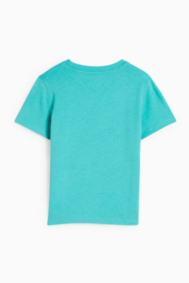 Kinder Buben - Bagger - Kurzarmshirt - petrol
