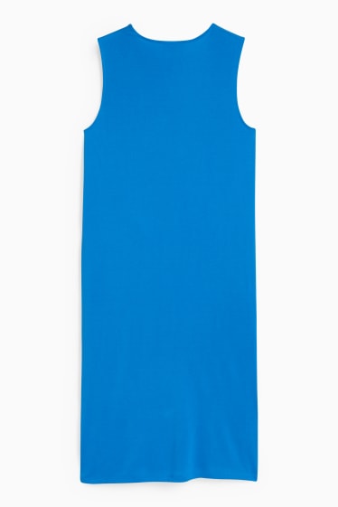 Women - Sheath dress with knot detail - blue