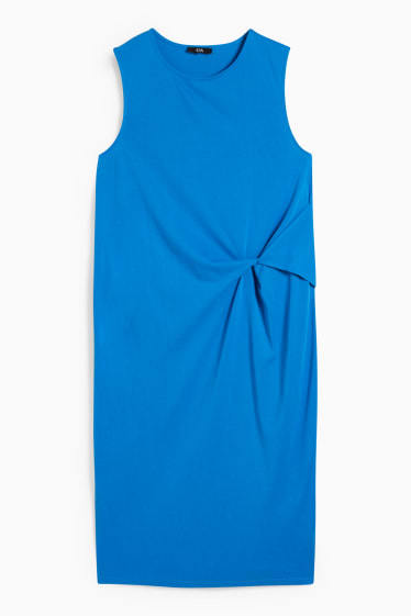 Women - Sheath dress with knot detail - blue