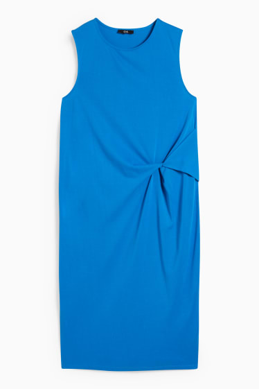 Mujer - Vestido tubo con detalle de nudo - azul