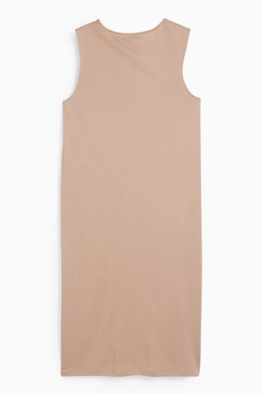 Women - Sheath dress with knot detail - beige