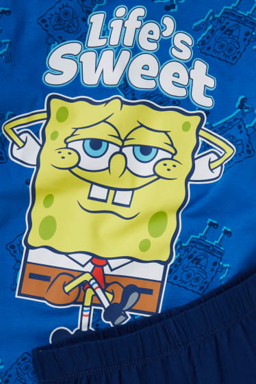 Enfants garçons - Bob l’éponge - pyjashort - 2 pièces - bleu foncé
