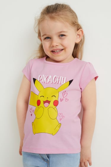 Niños - Pokémon - camiseta de manga corta - fucsia