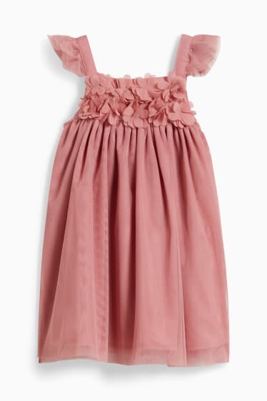 Baby: meisjes - Babyjurk - donker rose