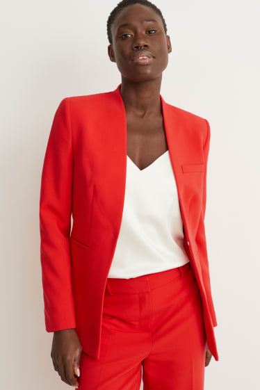 Dames - Business-blazer - getailleerd - rood