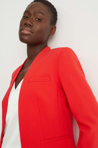 Femmes - Blazer de bureau - cintré - rouge