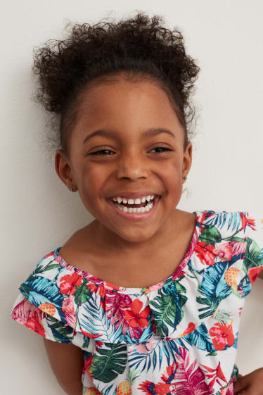 Kinder Mädchen - Bluse - geblümt - bunt