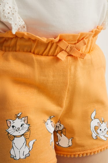 Enfants filles - Les Aristochats - short en molleton - orange
