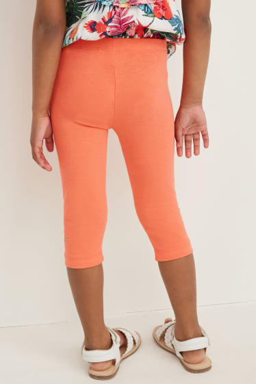 Kinderen: meisjes - Set van 2 - legging - oranje