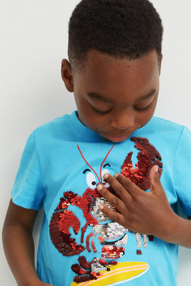 Kinder Jungen - Kurzarmshirt - hellblau