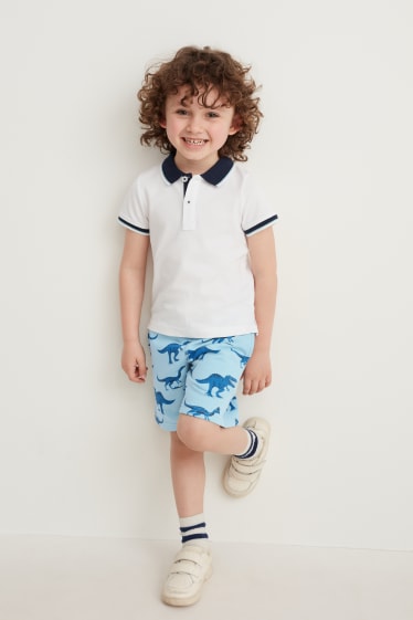 Enfants - Lot de 2 - bermudas en molleton - bleu  / bleu foncé