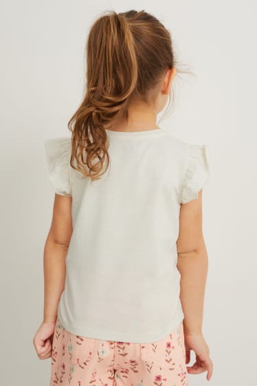 Enfants filles - Lot de 6 - T-shirts - blanc crème