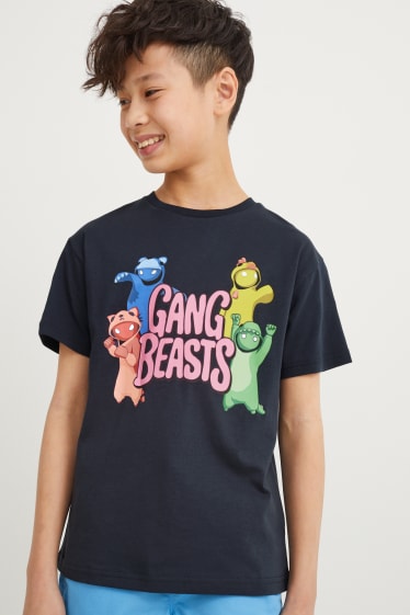 Kinder - Gang Beasts - Kurzarmshirt - dunkelblau