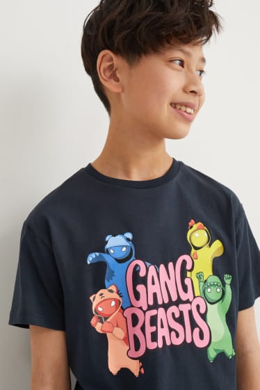 Kinder - Gang Beasts - Kurzarmshirt - dunkelblau
