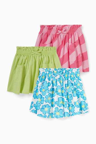 Kinderen: meisjes - Set van 3 - rok - lichtblauw