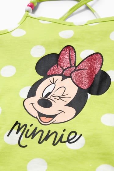 Bambine - Minnie - top - a pois - verde chiaro