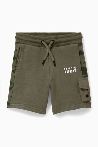 Children - Cargo sweat shorts - dark green