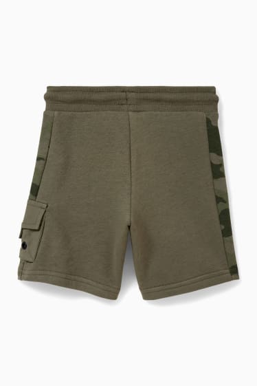 Children Boys - Cargo sweat shorts - dark green
