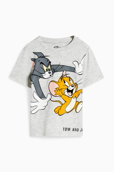 Children - Tom and Jerry - short sleeve T-shirt - light gray-melange