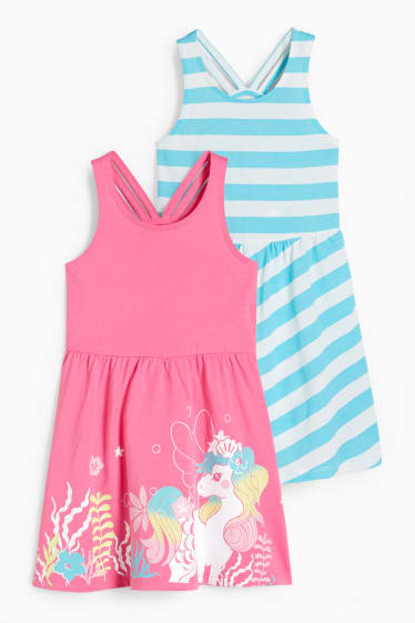 Enfants filles - Lot de 2 - robes - rose