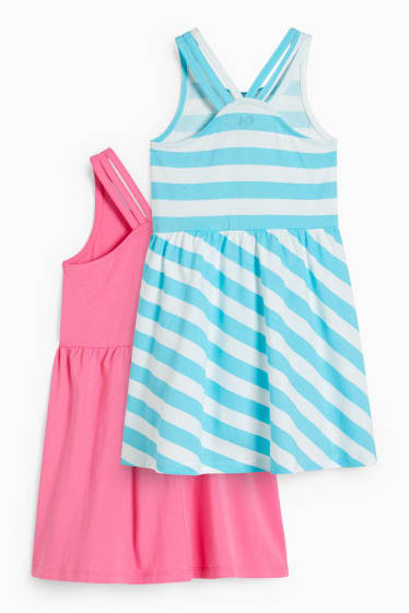 Enfants filles - Lot de 2 - robes - rose
