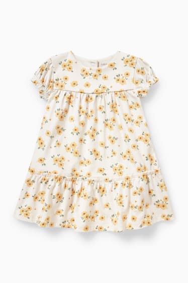 Babys - Baby-Kleid - geblümt - cremeweiß