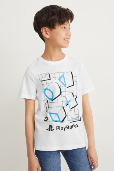 Kinder - Multipack 2er - PlayStation - Kurzarmshirt - weiß