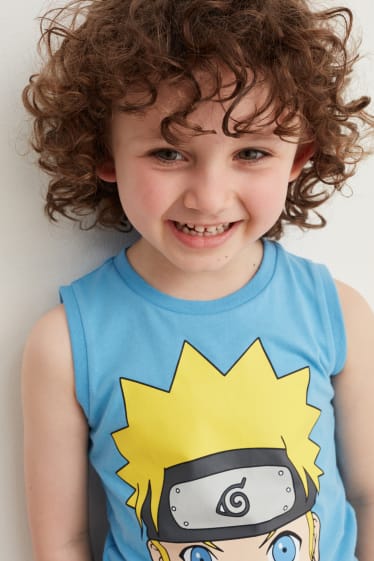 Bambini - Confezione da 2 - Naruto - top e maglia a maniche corte - bianco / blu