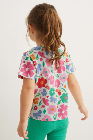 Bambine - T-shirt - a fiori - bianco crema